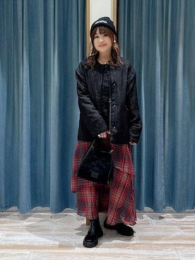 「HEREIAM（ヘレイアム）のアイテム（バッグ）」を使った、akariさん（レディース・161cm）の秋コーディネート