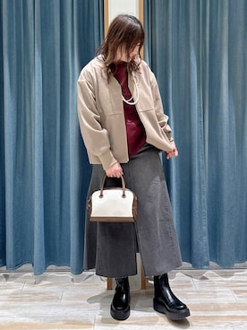 「アイテム（ブルゾン）」を使った、akariさん（レディース・161cm・30代）の秋コーディネート