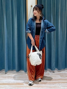 「アイテム（インナーウェア/肌着）」を使った、akariさん（レディース・161cm）の秋コーディネート