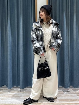 「BAYFLOW（ベイフロー）のマルチパールネックレス（ネックレス）」を使った、akariさん（レディース・161cm）の秋コーディネート