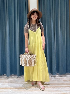 「BAYFLOW（ベイフロー）のアイテム」を使った、akariさん（レディース・161cm）の夏コーディネート