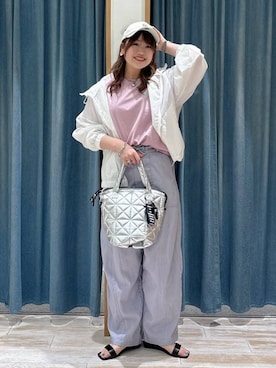 「BAYFLOW（ベイフロー）のアイテム（ブルゾン）」を使った、akariさん（レディース・161cm）の春コーディネート