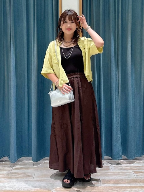 【bijorie】カップ付きバッククロスキャミ／NEW BASIC 25SS