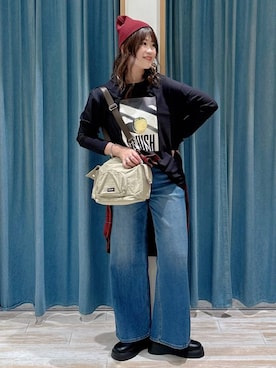「アイテム（ブレスレット）」を使った、akariさん（レディース・161cm）の秋コーディネート