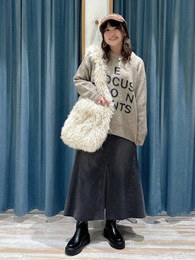 「BAYFLOW（ベイフロー）のアイテム（ショルダーバッグ）」を使った、akariさん（レディース・161cm）の秋コーディネート