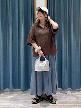 「BAYFLOW（ベイフロー）のアイテム（バッグ）」を使った、akariさん（レディース・161cm）の春コーディネート