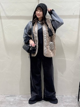 「アイテム（ネックレス）」を使った、akariさん（レディース・161cm・30代）の秋コーディネート