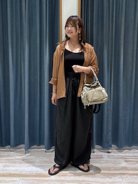 「BAYFLOW（ベイフロー）のアイテム」を使った、akariさん（レディース・161cm）の夏コーディネート