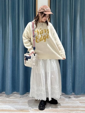 「BAYFLOW（ベイフロー）のアイテム（ショルダーバッグ）」を使った、akariさん（レディース・161cm）の秋コーディネート