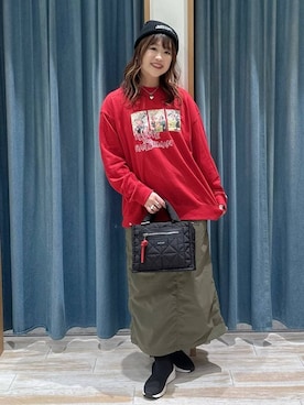 「体型カバー」｜「アイテム（アクセサリー）」を使った、akariさん（レディース・161cm）の冬コーディネート