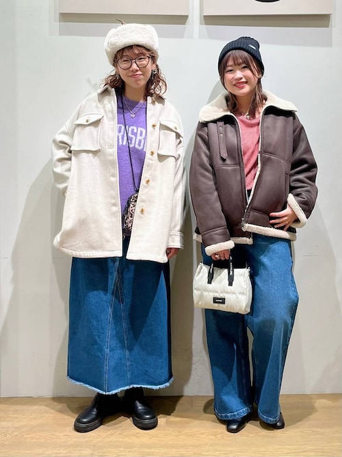 BAYFLOW モレラ岐阜akariさんのキャップ「【OUTDOOR PRODUCTS(アウトドアプロダクツ)】別注ファーフライトキャップ(OUTDOOR PRODUCTS|アウトドアプロダクツ)」を使ったコーディネート