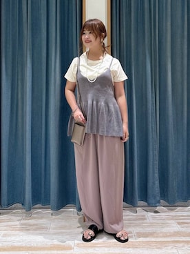 「BAYFLOW（ベイフロー）のアイテム」を使った、akariさん（レディース・161cm）の夏コーディネート