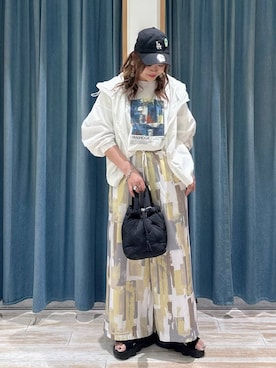 「BAYFLOW（ベイフロー）のアイテム（トップス）」を使った、akariさん（レディース・161cm）の春コーディネート