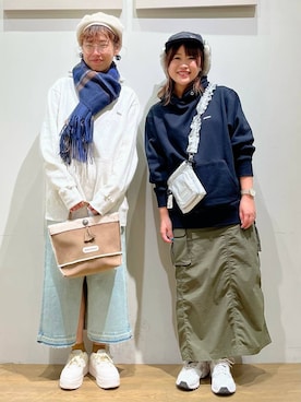 「アイテム（スカート）」を使った、akariさん（レディース・161cm）の秋コーディネート