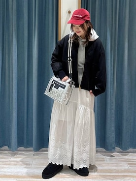 「アイテム（ブルゾン）」を使った、akariさん（レディース・161cm・30代）の秋コーディネート