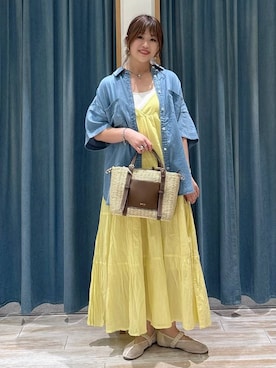 「BAYFLOW（ベイフロー）のアイテム（バッグ）」を使った、akariさん（レディース・161cm）の春コーディネート