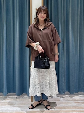 「BAYFLOW（ベイフロー）のアイテム（バッグ）」を使った、akariさん（レディース・161cm）の春コーディネート