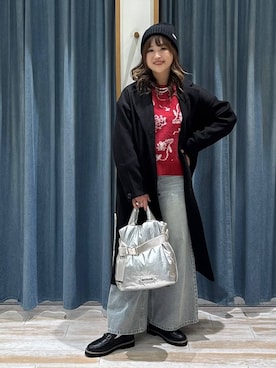 「BAYFLOW（ベイフロー）のマルチパールネックレス（ネックレス）」を使った、akariさん（レディース・161cm）の秋コーディネート