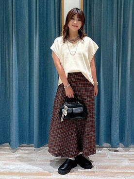 「アイテム（ボストンバッグ）」を使った、akariさん（レディース・161cm・30代）の夏コーディネート