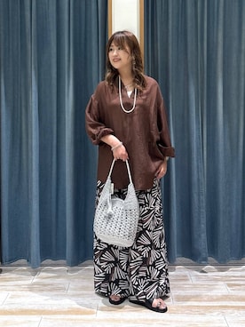 「BAYFLOW（ベイフロー）のアイテム」を使った、akariさん（レディース・161cm）の夏コーディネート