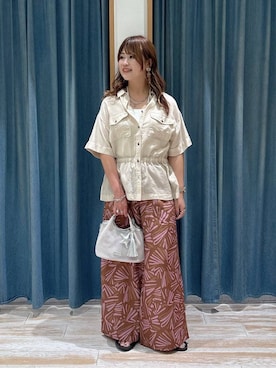「BAYFLOW（ベイフロー）のアイテム」を使った、akariさん（レディース・161cm）の夏コーディネート