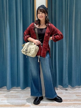 「アイテム（インナーウェア/肌着）」を使った、akariさん（レディース・161cm）の秋コーディネート