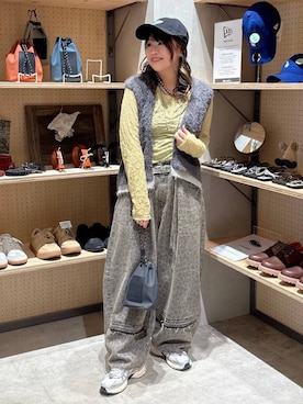 「niko and...（ニコアンド）の【NKJ 2025AW】REMAKE BARREL DENIM（デニムパンツ）」を使った、akariさん（レディース・161cm）の秋コーディネート