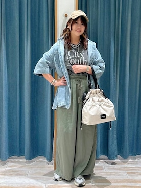 「アイテム（キャップ）」を使った、akariさん（レディース・161cm・30代）の夏コーディネート