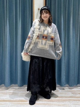 「BAYFLOW（ベイフロー）のアイテム（ショルダーバッグ）」を使った、akariさん（レディース・161cm）の秋コーディネート