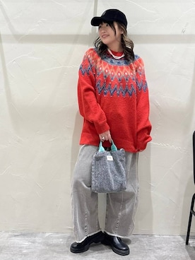 「アイテム（リング）」を使った、akariさん（レディース・161cm・30代）の冬コーディネート