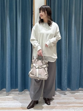 「アイテム（トートバッグ）」を使った、akariさん（レディース・161cm・30代）の冬コーディネート