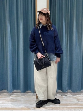 「BAYFLOW（ベイフロー）のアイテム」を使った、akariさん（レディース・161cm）の冬コーディネート