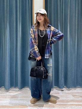「HEREIAM（ヘレイアム）のアイテム」を使った、akariさん（レディース・161cm）の秋コーディネート