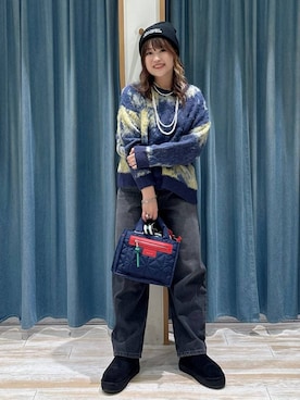 「アイテム（ニットキャップ/ビーニー）」を使った、akariさん（レディース・161cm・30代）の秋コーディネート