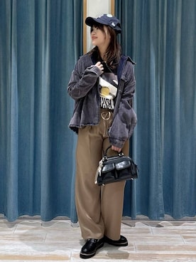 「アイテム（ブルゾン）」を使った、akariさん（レディース・161cm・30代）の秋コーディネート