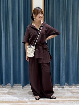 「BAYFLOW（ベイフロー）のアイテム」を使った、akariさん（レディース・161cm）の夏コーディネート
