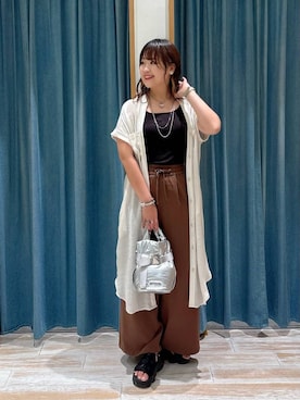 「アイテム（インナーウェア/肌着）」を使った、akariさん（レディース・161cm）の夏コーディネート