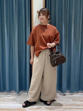 「BAYFLOW（ベイフロー）のアイテム」を使った、akariさん（レディース・161cm）の夏コーディネート