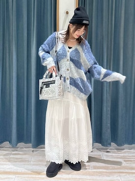 「アイテム（ニットキャップ/ビーニー）」を使った、akariさん（レディース・161cm・30代）の秋コーディネート