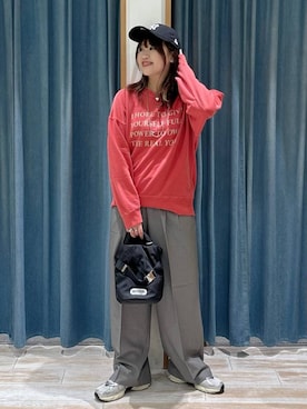 「アイテム（スウェット）」を使った、akariさん（レディース・161cm・30代）の秋コーディネート