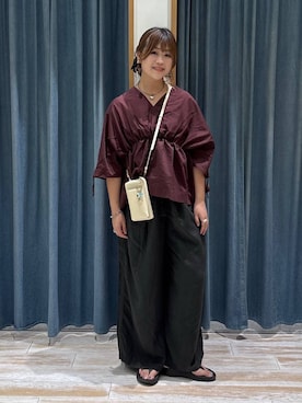 「BAYFLOW（ベイフロー）のアイテム」を使った、akariさん（レディース・161cm）の夏コーディネート