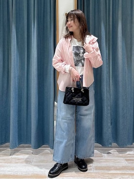 「BAYFLOW（ベイフロー）のアイテム」を使った、akariさん（レディース・161cm）の春コーディネート