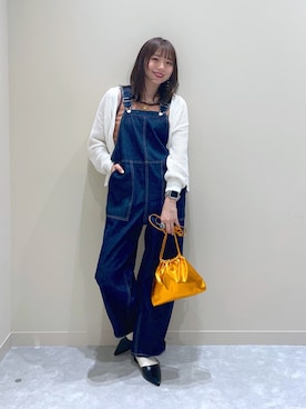 「FOREVER 21」｜「アイテム（オールインワン・サロペット）」を使った、moeさん（レディース・158cm）の春コーディネート