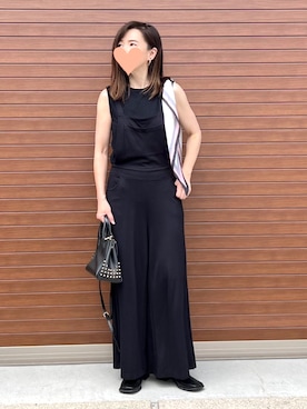 「ディッキーズ(Dickies)」｜「アイテム（オールインワン・サロペット）」を使った、haruさん（レディース・159cm）の夏コーディネート