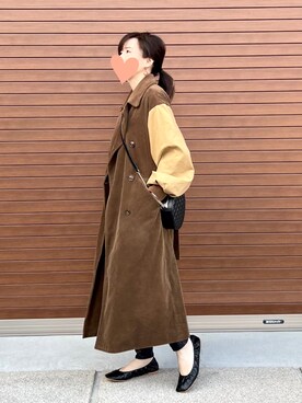 「GOUT COMMUN（グーコミューン）のアイテム」を使った、haruさん（レディース・159cm）の冬コーディネート