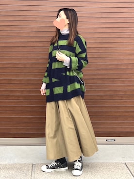 「LAD MUSICIAN（ラッドミュージシャン）のアイテム」を使った、haruさん（レディース・159cm）の冬コーディネート