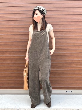 「meJane（ミージェーン）のアイテム（オールインワン・サロペット）」を使った、haruさん（レディース・159cm）の秋コーディネート