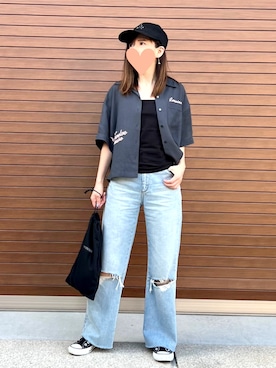 「LAD MUSICIAN（ラッドミュージシャン）のアイテム」を使った、haruさん（レディース・178cm）の夏コーディネート