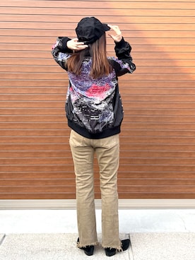 「LAD MUSICIAN（ラッドミュージシャン）のアイテム」を使った、haruさん（レディース・159cm）の冬コーディネート