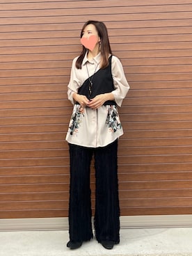 「アイテム（メガネ）」を使った、haruさん（レディース・160cm）の秋コーディネート